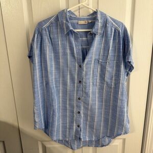 SO blue white striped button up size XXL
